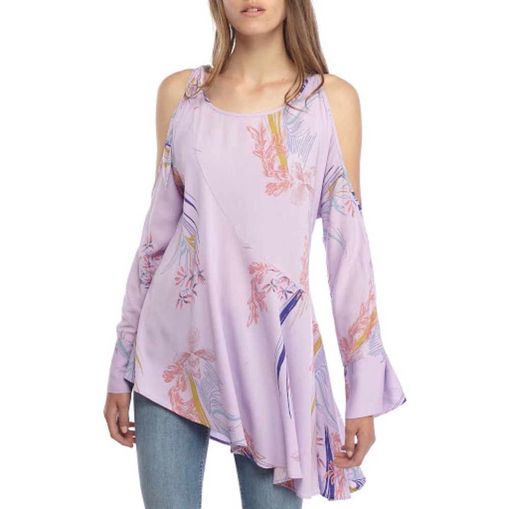 Free People Clear Skies Cold Shoulder Tunic Floral